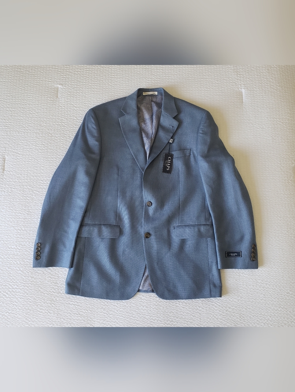 NWT! CHAPS Men's Paisley Lined Sports Coat Blazer (40R) Blue